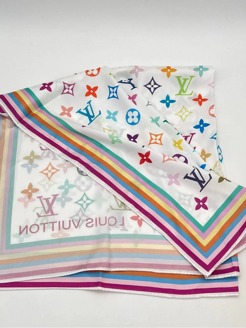 Louis Vuitton Murakami Silk Scarf Multicolor Monogram